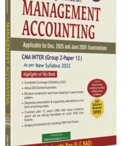 Commercial's Management Accounting by CMA G.C. Rao for Dec 2025 Exam
